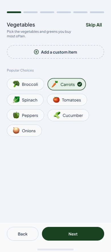 Add vegetables step