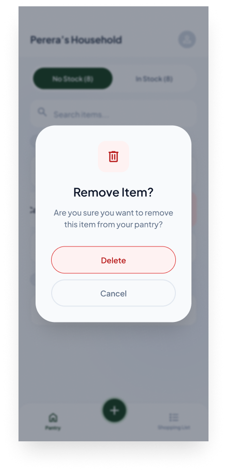 Remove confirmation dialog